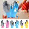 1 Pair Children Nitrile Cartoon Protective Gloves Camping Gardening Picking Beach Comb Thicken Wear-Resistant Latex Gloves 2