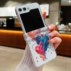 Custodia per telefono trasparente con design di amore floreale - Cover rigida protettiva slim