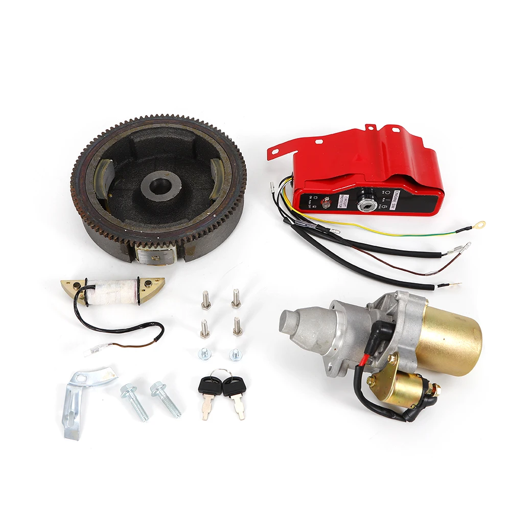 цена Electric Start Kit Starter Motor Flywheel Switch For Honda GX240 8HP/GX270 9HP Car Accessory