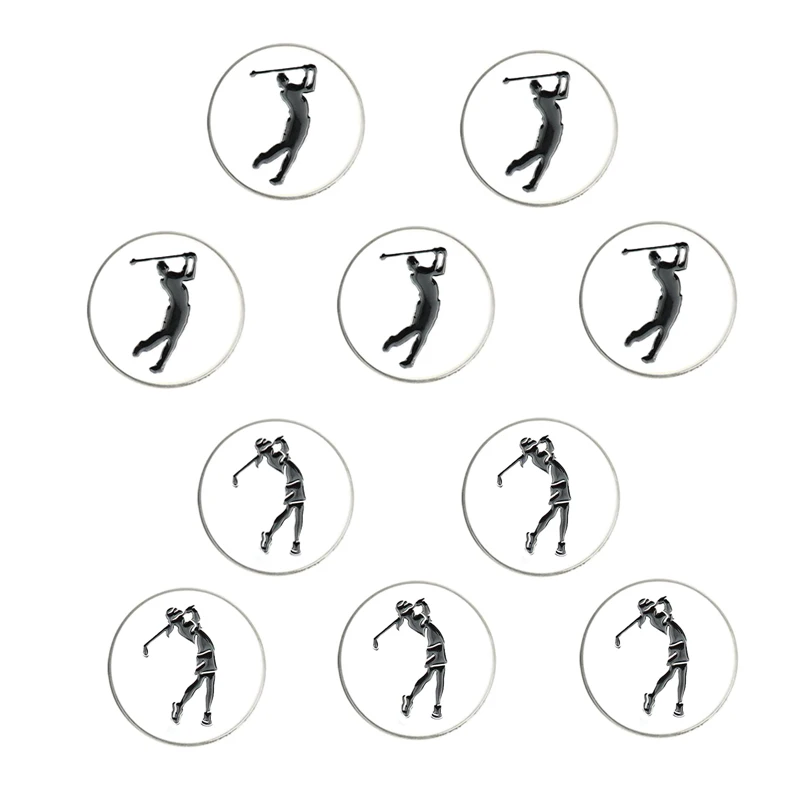Golf Ball Markers Assorted Patterns Value Pack of 10 Golf Gifts