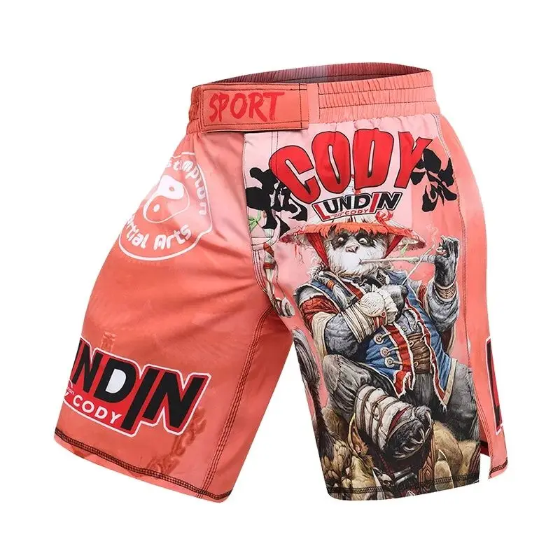 Custom Men No Gi MMA Shorts Jiu Jitsu Fighting Training Shorts For Men Sublimation Elastic waist Grappling Muay Thai  Shorts 5