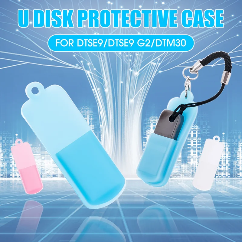 Flash Drive 3pcs Silicone U Disk Storage Case Bag Portable USB Flash Drive Case Protective Cover for U Disk Flash Drive Protector with Rope