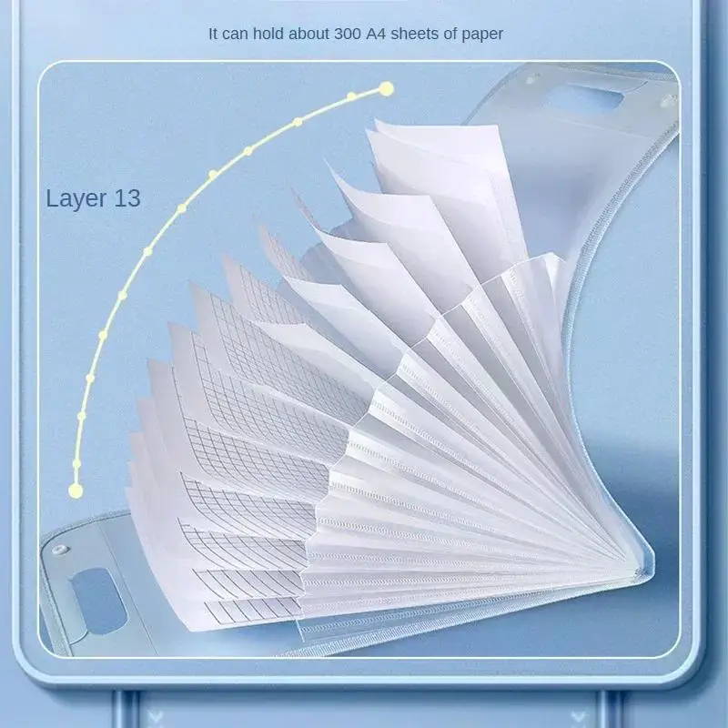 13 Pocket File Folders Portable A4 Letter Size Expanding Folders Document Organizer for Classroom Office Storage file folder