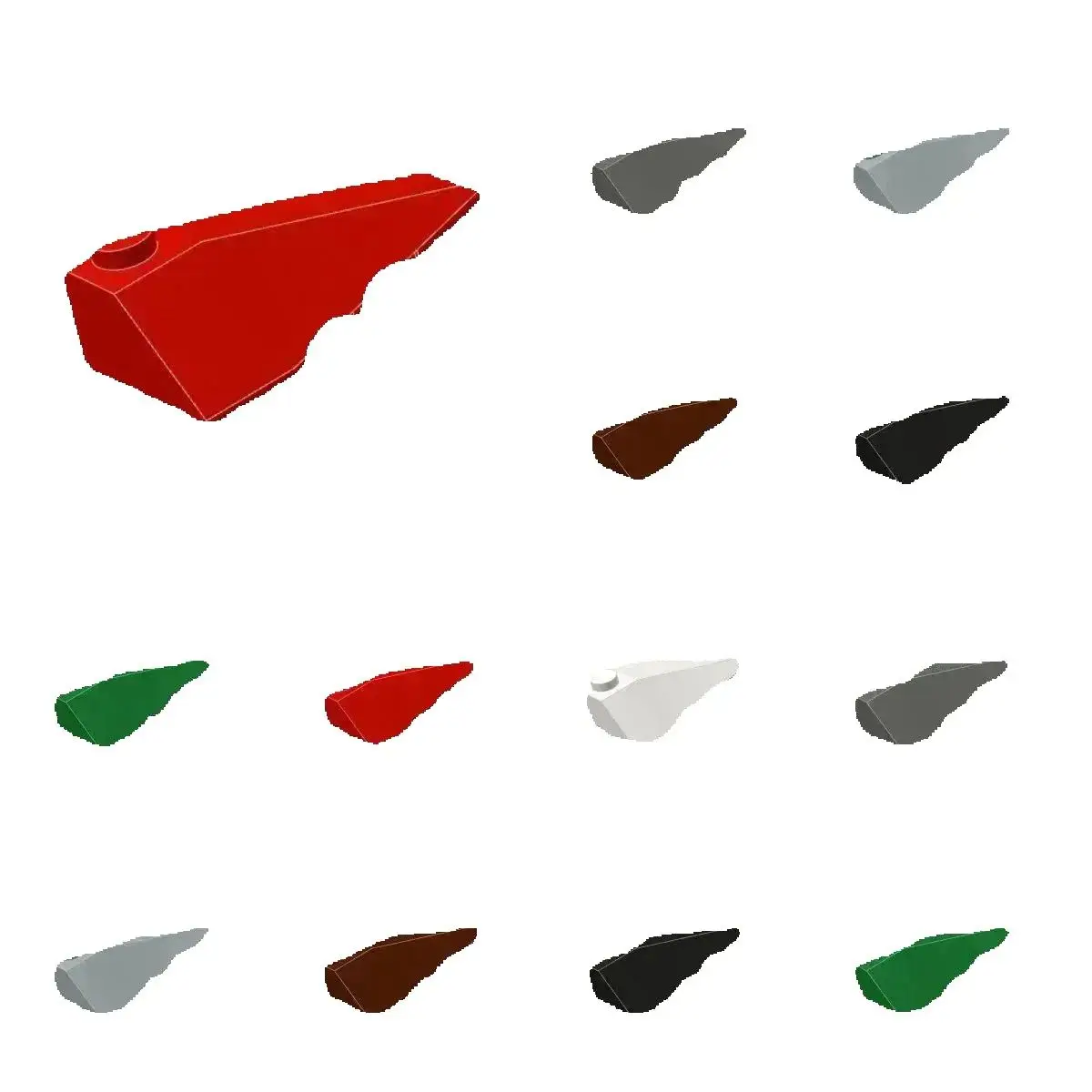 50 Stück 43711 4x2 Keil Dreifach Rechts Bausteine Set Platten Bausteine Partikel Puzzle Spielzeug Kinder Geburtstagsgeschenke