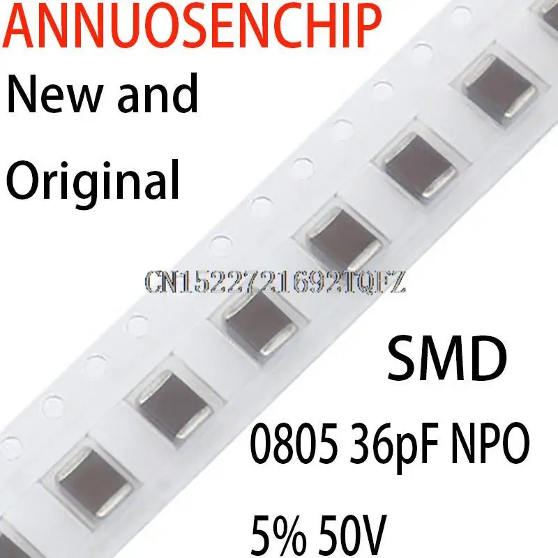 

4000PCS New and Original Error SMD Thick Film Chip Multilayer Ceramic Capacitor 0805 36pF NPO 5% 50V