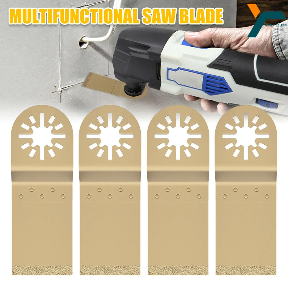 4Pcs Oscillating Multi Tool Saw Blade Set Carbide Blade Metal Cuts In 