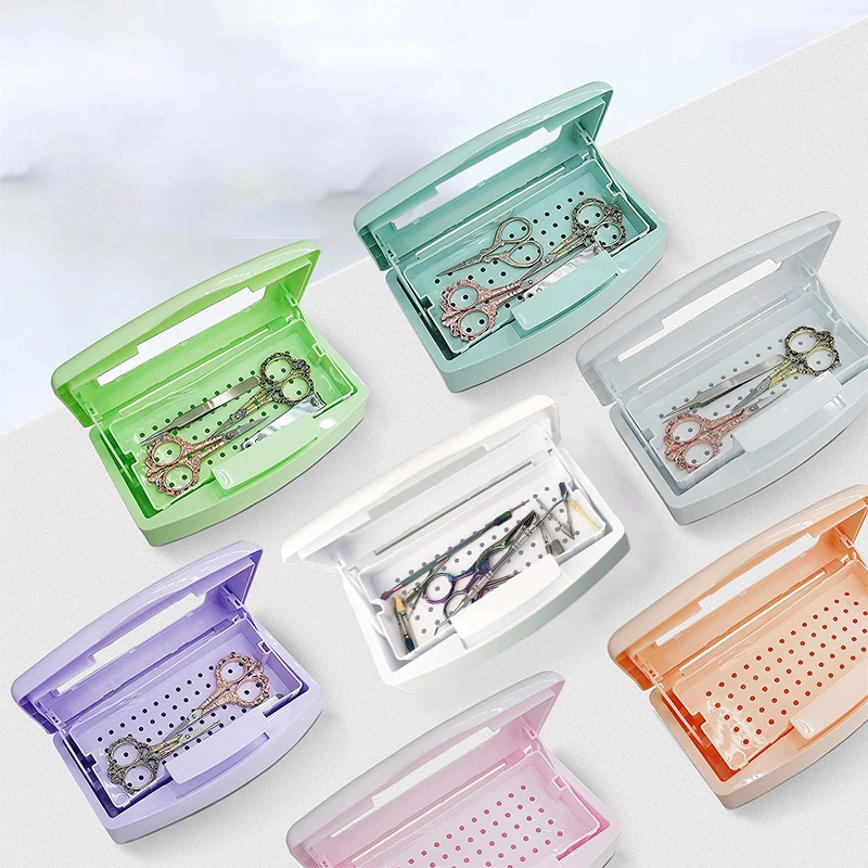 Nail Sterilizer Tray Disinfection Box Sterilizing Clean Nail Art Salon
