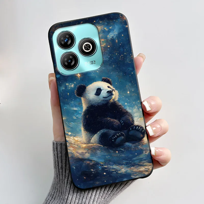 Aesthetic Cute Cat Black Shockproof Silicone Back Cover