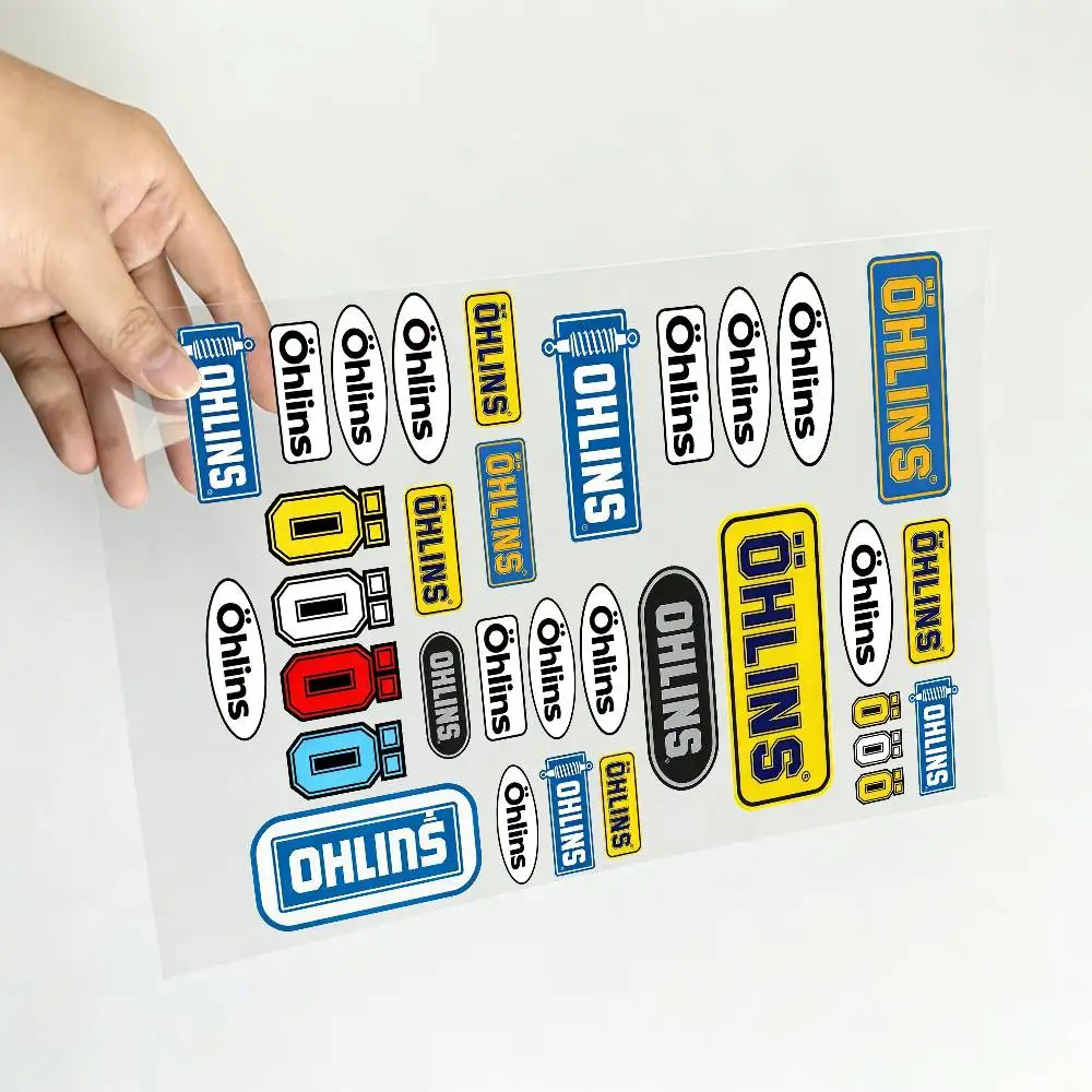 오힐린스 방수 반사 오토바이 스티커, 쉽게 떼어낼 수 있는 오토바이/자동차용 데칼