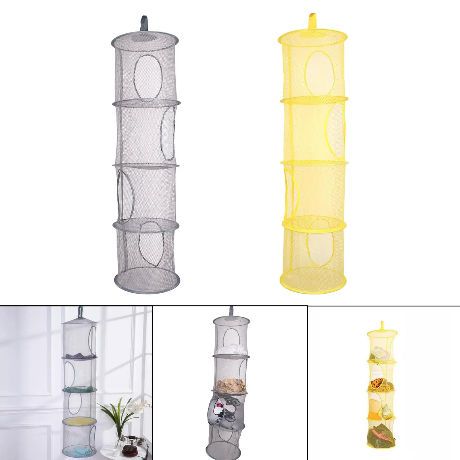 Toy Storage Basket Hanging Mesh Storage Organizer Net for Bedroom Household Socks 5