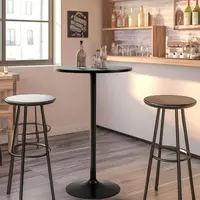 Bistro Pub Table 40 Inch Height Cocktail Table Round Bistro Bar Table for Home and Kitchen Dining 2