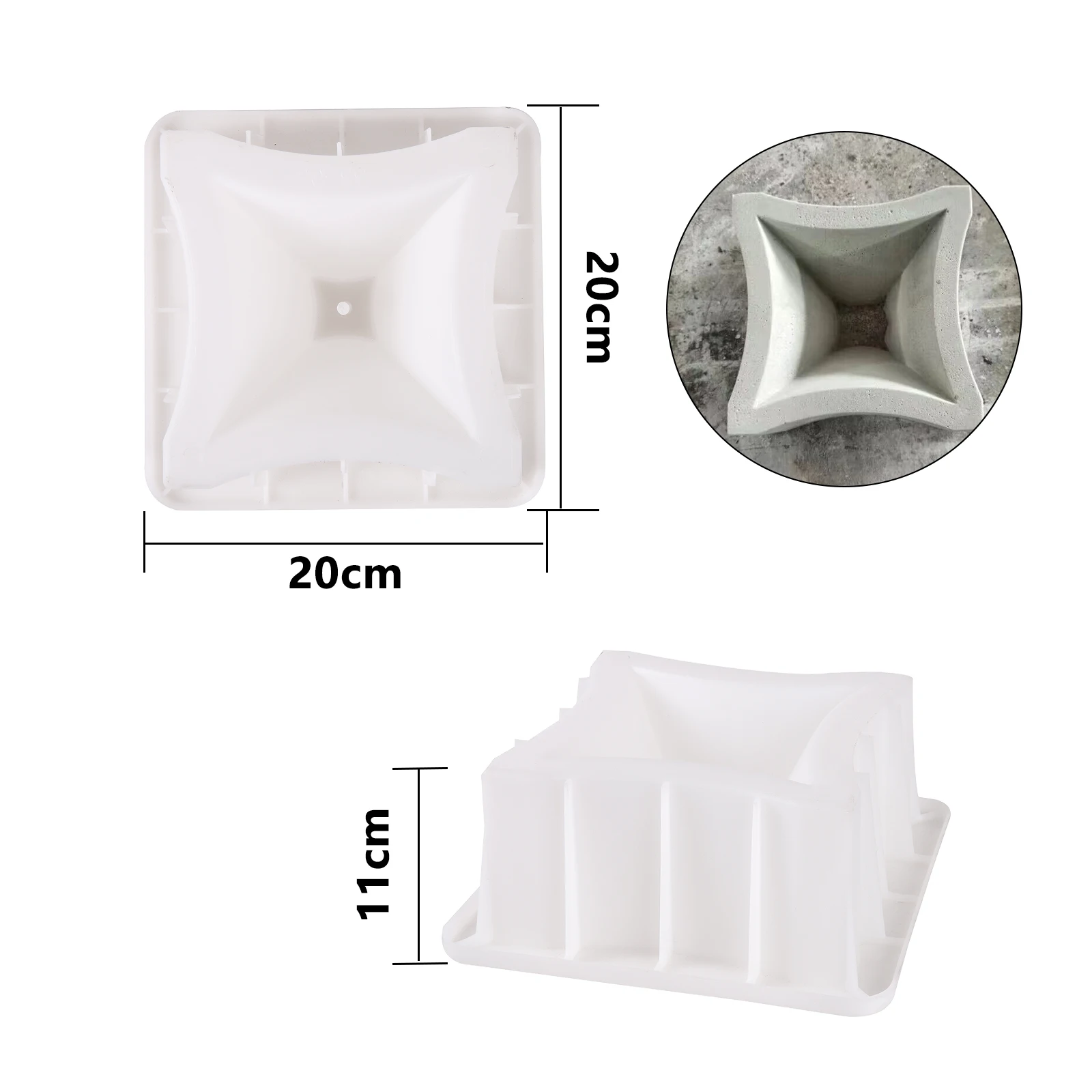 Hollow Brick Brick Cement Plastic Mold Decoration Hollow Antique Flower Window Splicing Flower Openwork Paving Molds