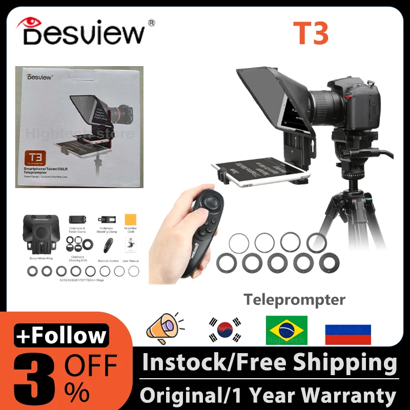 Bestview T3 Big Screen Prompter Professional Interview Teleprompter