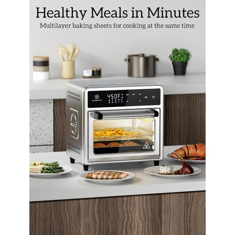 Air Fryer Oven Combo, 12.6 Quart Compact Microwavable Countertop Oven, 9 Presets and 1 DIY Function 4