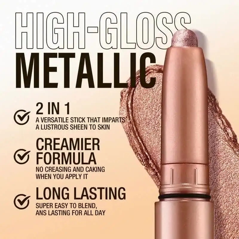 Metallic Pearlescent Eye Shadow Stick Shimmer Blue Eyeshadow