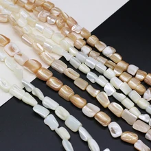

Natural Freshwater Shell Irregular Rectangular Beads 8-10MM For Jewelry Making DIY Necklace Earring Accessories Charms Gift 36CM