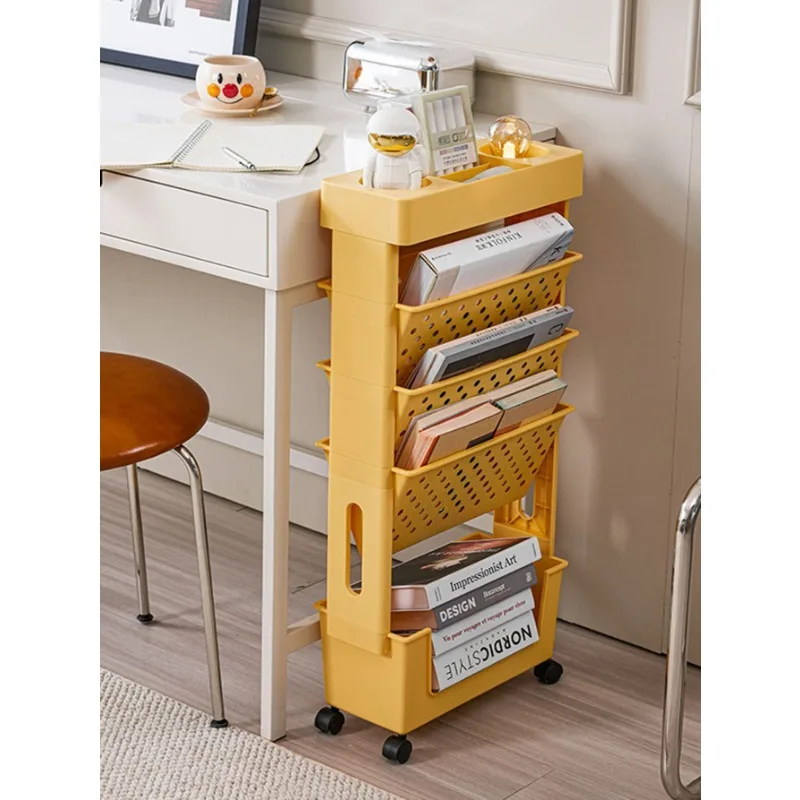 Storage Rack Bookshelf Table Multi-Layer Children's Room Organizer Space-Saving Design