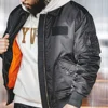 Maden Mens CWU-45P Bomber Jackets Autumn and Winter Windproof Thickened Coat Orange Lining High-density Waterproof Fabric Jacket 3