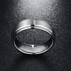 NUNCAD New Fashion Simple Men's 7mm Tungsten Carbide Ring Matte Finish Wedding Engagement Band Size 6 to 14 T022R 4