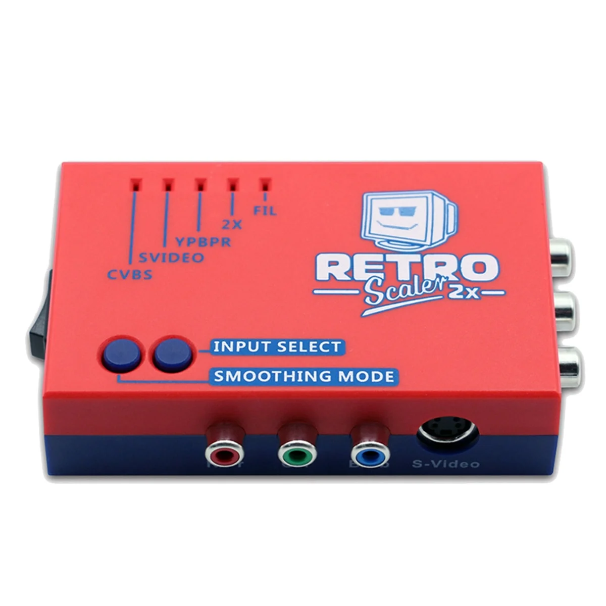 For RetroScaler2x AV to HD Converter Line-Doubler for Retro Game Consoles PS2 N64 NES Dreamcast Saturn MD1 MD2,Red NND