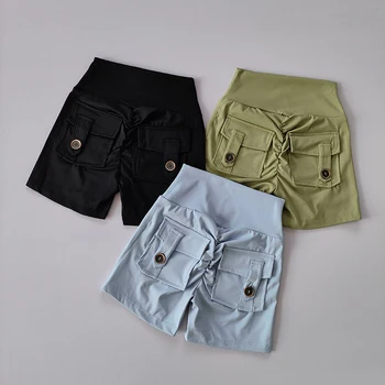 High Waist Pocket Shorts 1