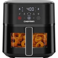 Compact 6QT Airfryer Easy View Window Hi-Fry Technology Touch Controls Nonstick Dishwasher Safe Healthy Meals  Quality Assurance 1