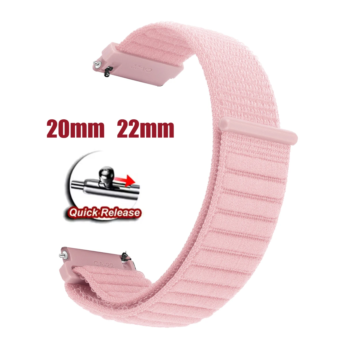 Enhanced Sports Nylon Loop Strap - 22/20mm Band - Universal Fit Wristband Bracelet Correa