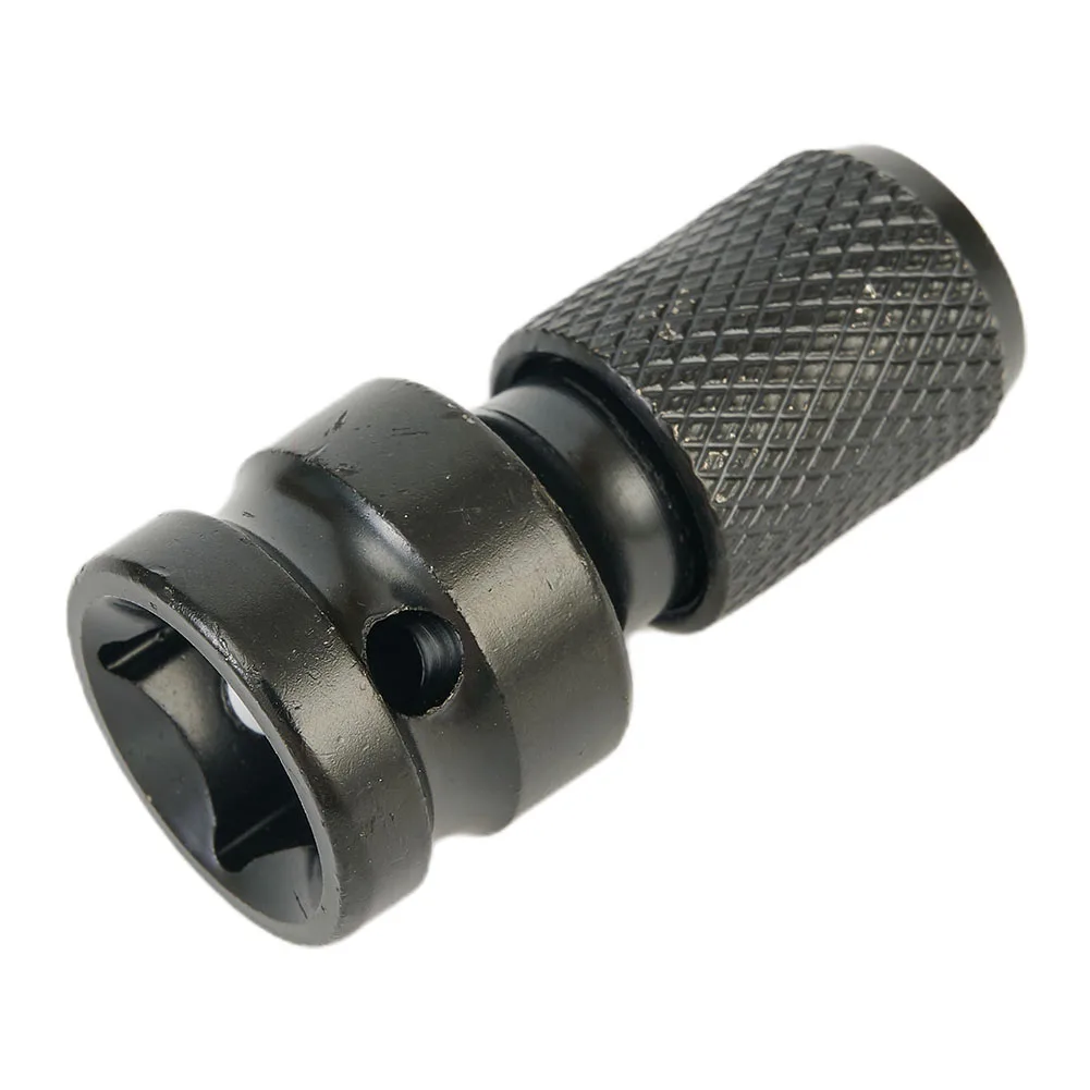 Drill Bit Chuck Adapters Tool 1/2 Square Drive To 1/4 Hex Shank 50x23x18mm Conversion Kit Set Steel