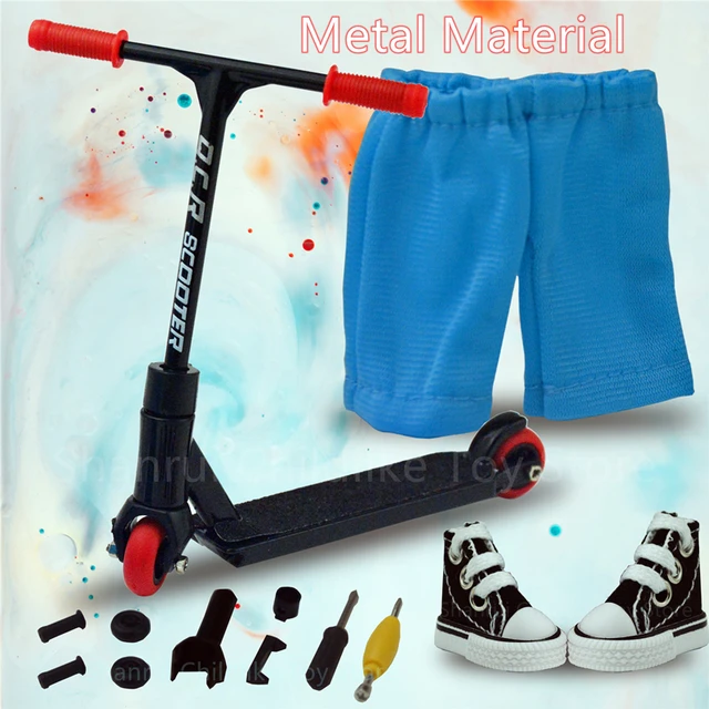Mini Finger Scooter Two Wheel Scooter with Mini Scooters Tools and Finger Board Accessories Mini Skateboard Finger Toy 2
