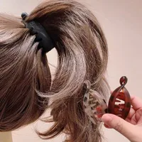 Pinces à cheveux banane, petite taille, pinces verticales pour femmes, pinces élégantes pour queue de cheval haute, pinces torsadées, accessoire capillaire simple 1