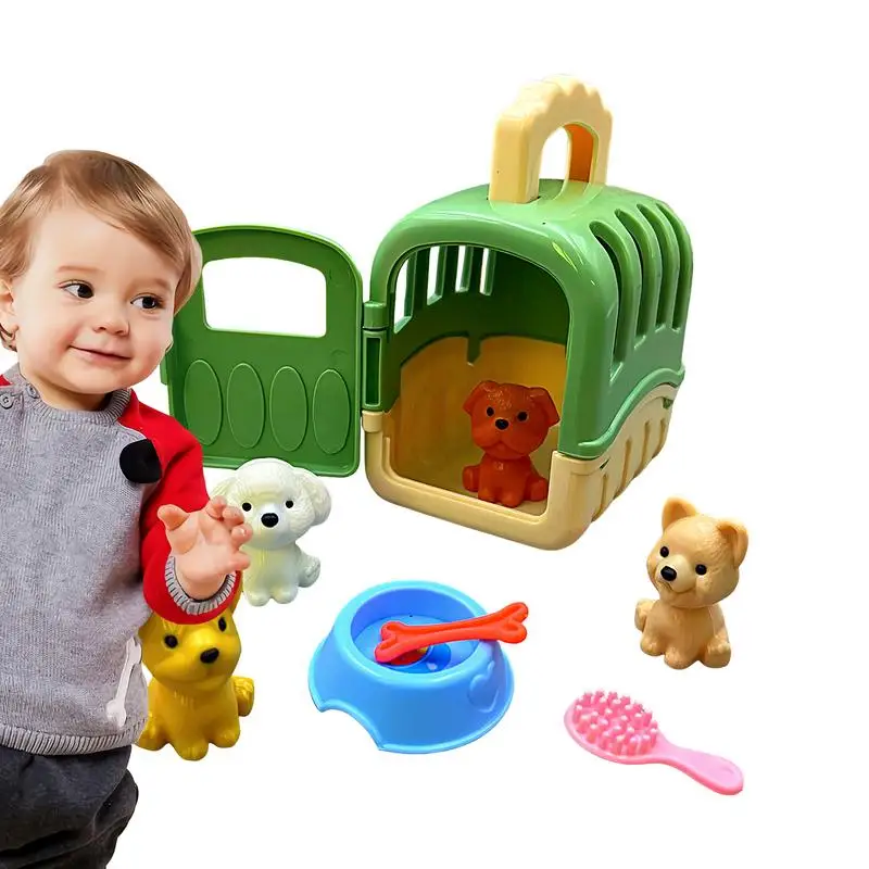 

Игрушки для ролевых собак, 8 шт., клетка для собак, комплект для ролевых игр, игрушки для груминга собак, игрушка-переноска для щенков