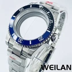 Silver Watch Case with Ceramic Bezel and Sapphire Crystal - ETA2824 PT5000 (Black Blue C2)