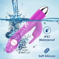 Riesiger Silikondildo, Kaninchenvibrator für Frauen, Stimulation der Klitoris, Massage, 10-Gang-G-Punkt-Vibrator, Sexspielzeug für Erwachsene 5