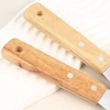 1PC Stainless Steel Fish Frying Shovel with Wooden Handle Fan-shaped Shovel Household High-temperature Frying Shovel 4