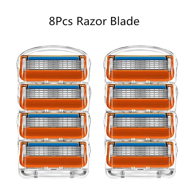 8pcs/set Razor Blades For Men 5 layer facial care shaver cassettes shaving blades image_0