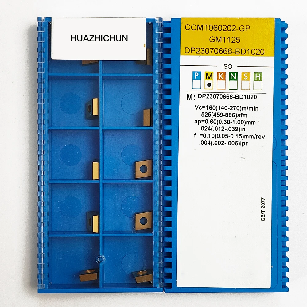 

HUAZHICHUN CCMT060202-GP GM1125 Carbide Inserts Milling Cutter Tool