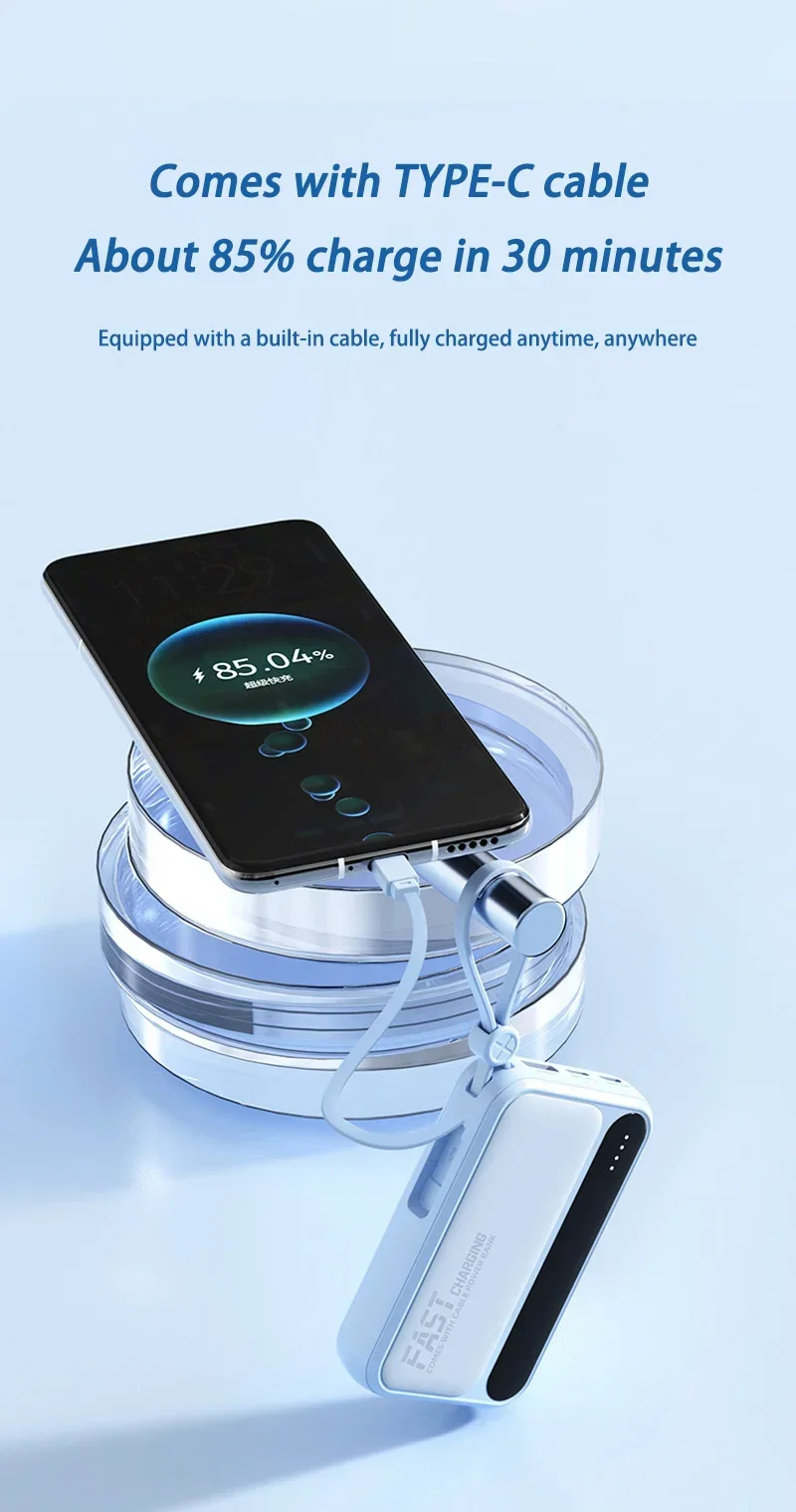 20000mah Portable Power Bank With Fast Charging 4-wire Charger_voghion.com