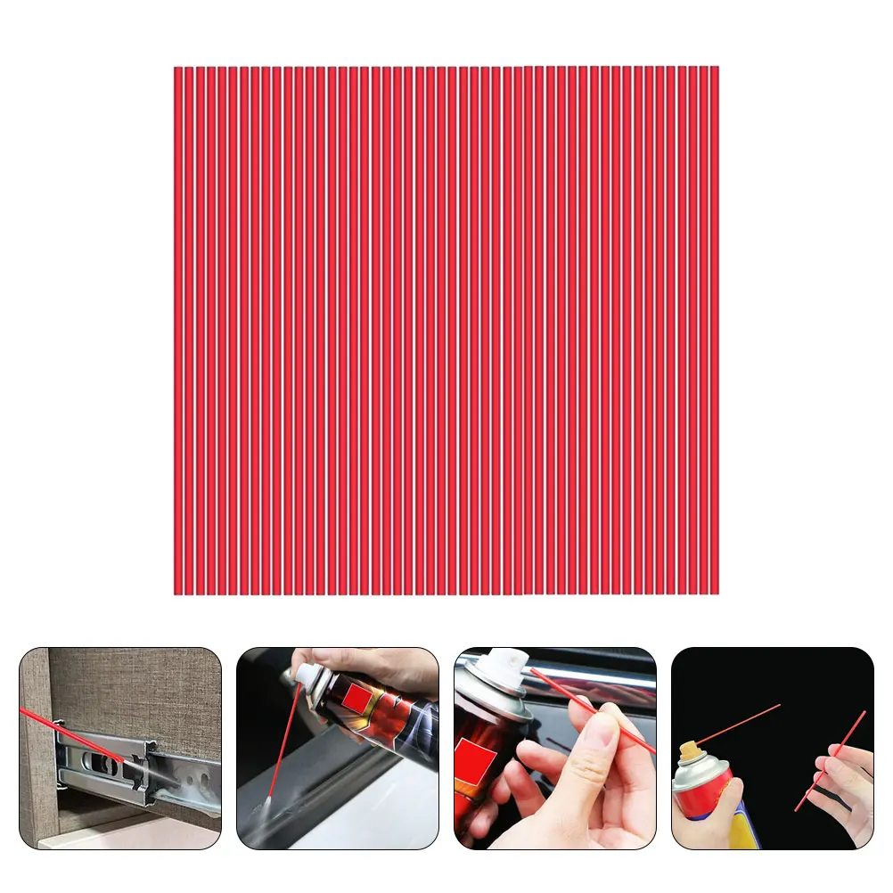 100 Pcs Rust Remover Nozzle Shot Straw Replacement Spray Can Straws Dust Sprayer Storage Convenient for Tube Plastic Bulb Bulk