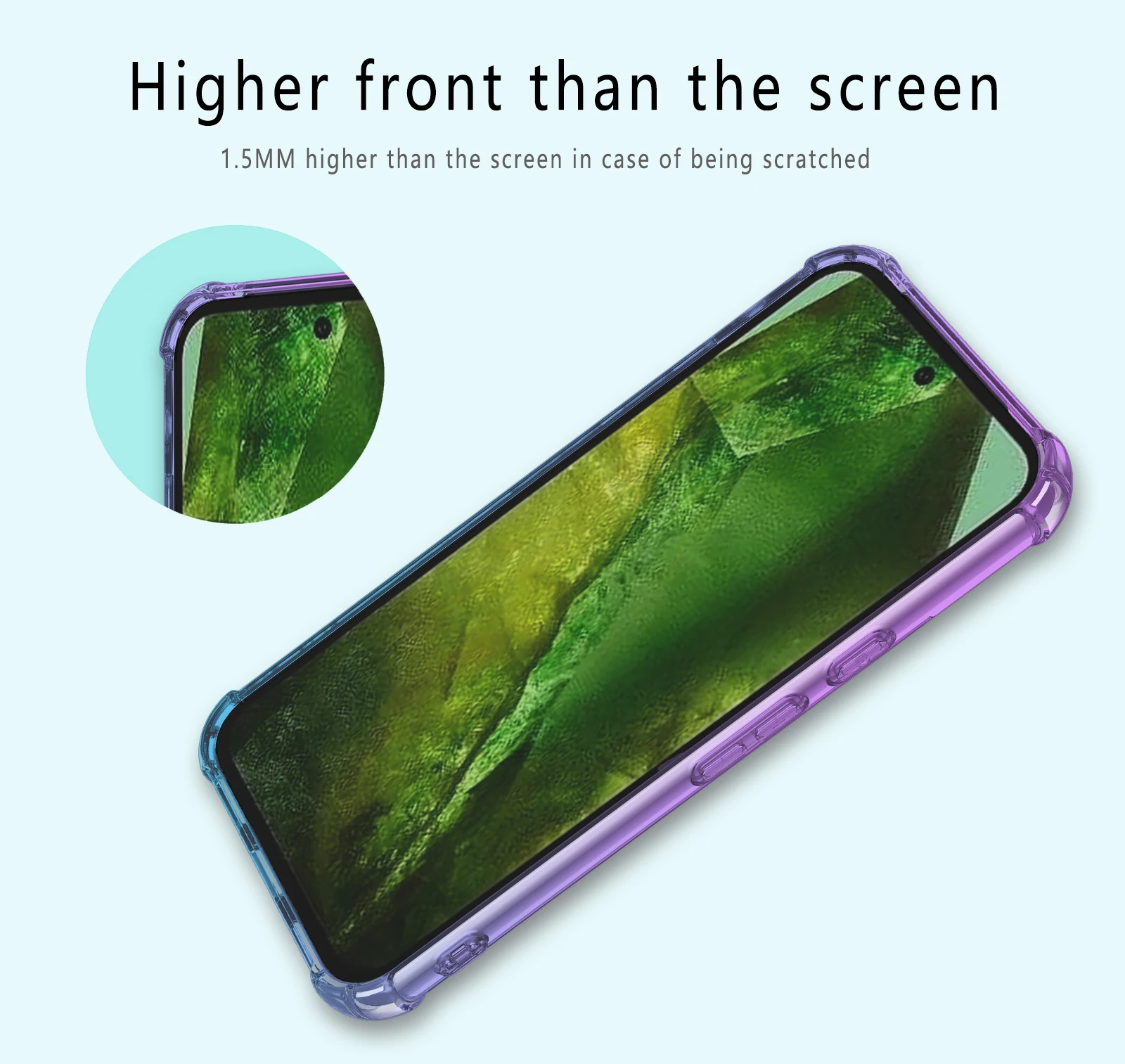 Shockproof Gradient Airbag TPU Protective Phone Case