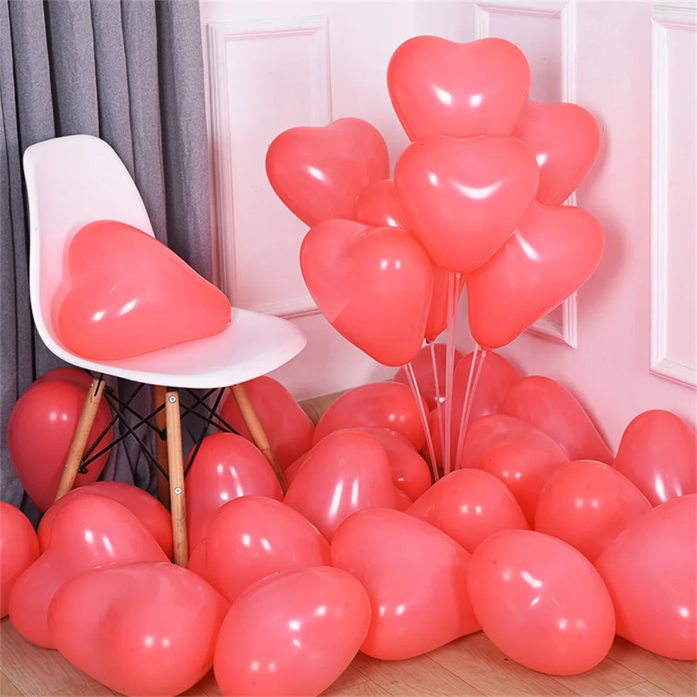 

10/20pcs 10inch Red Macarons Heart Shape Latex Balloon Birthday Party Decorations Wedding Decorations Kids Shower Globos