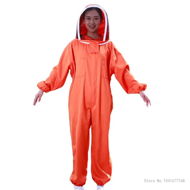 One-Piece Beekeeping Equipment, Hat with Face Guard, Thick, Yellow, Pink, Anti-Bee Suit, Space Suit, Beekeeping Tools, 1Pc