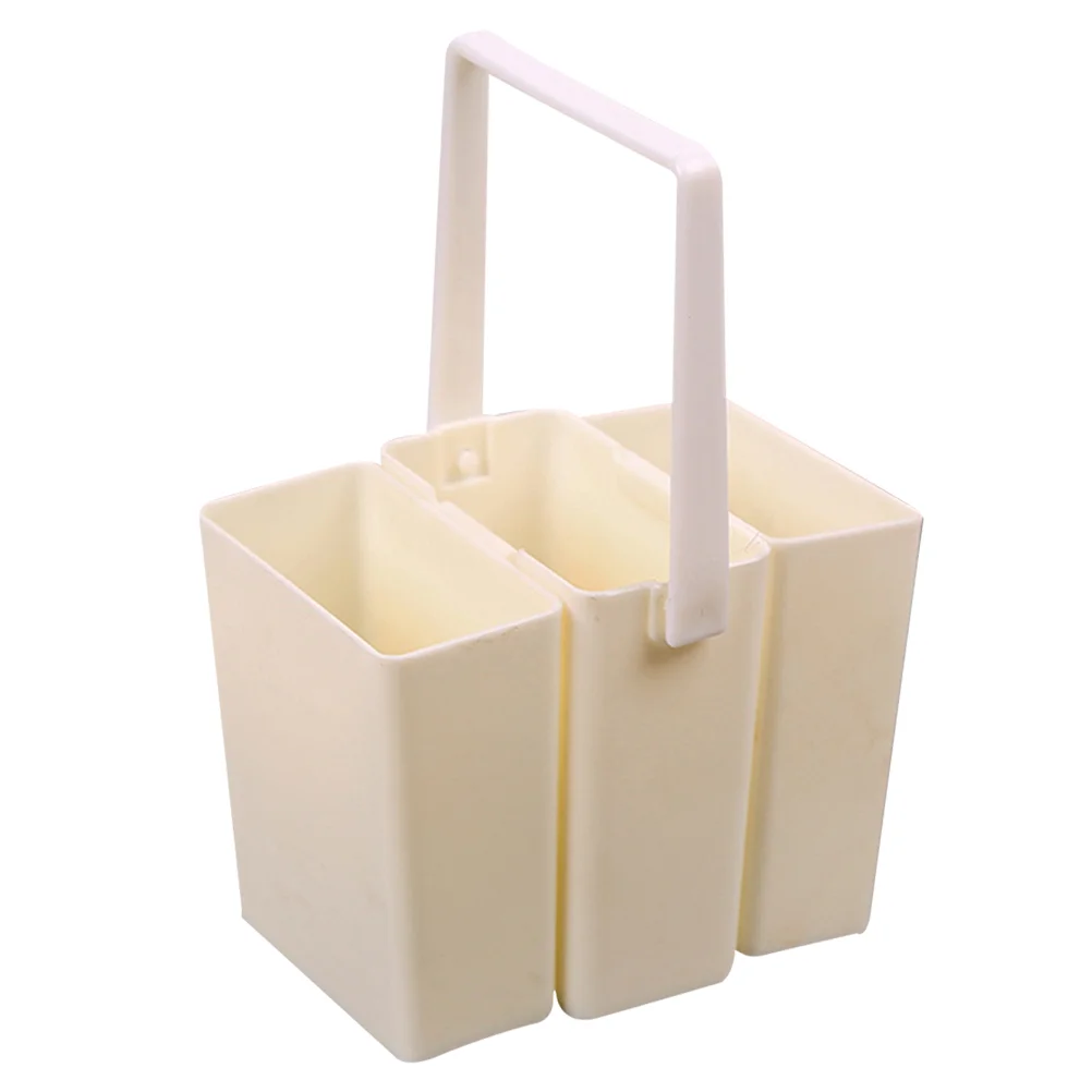 Brush Wash Bucket Pot: Oil Brush Washing Bucket Brush Washer with Handle Portable 3 Sloted Brush Wash Container for Artist