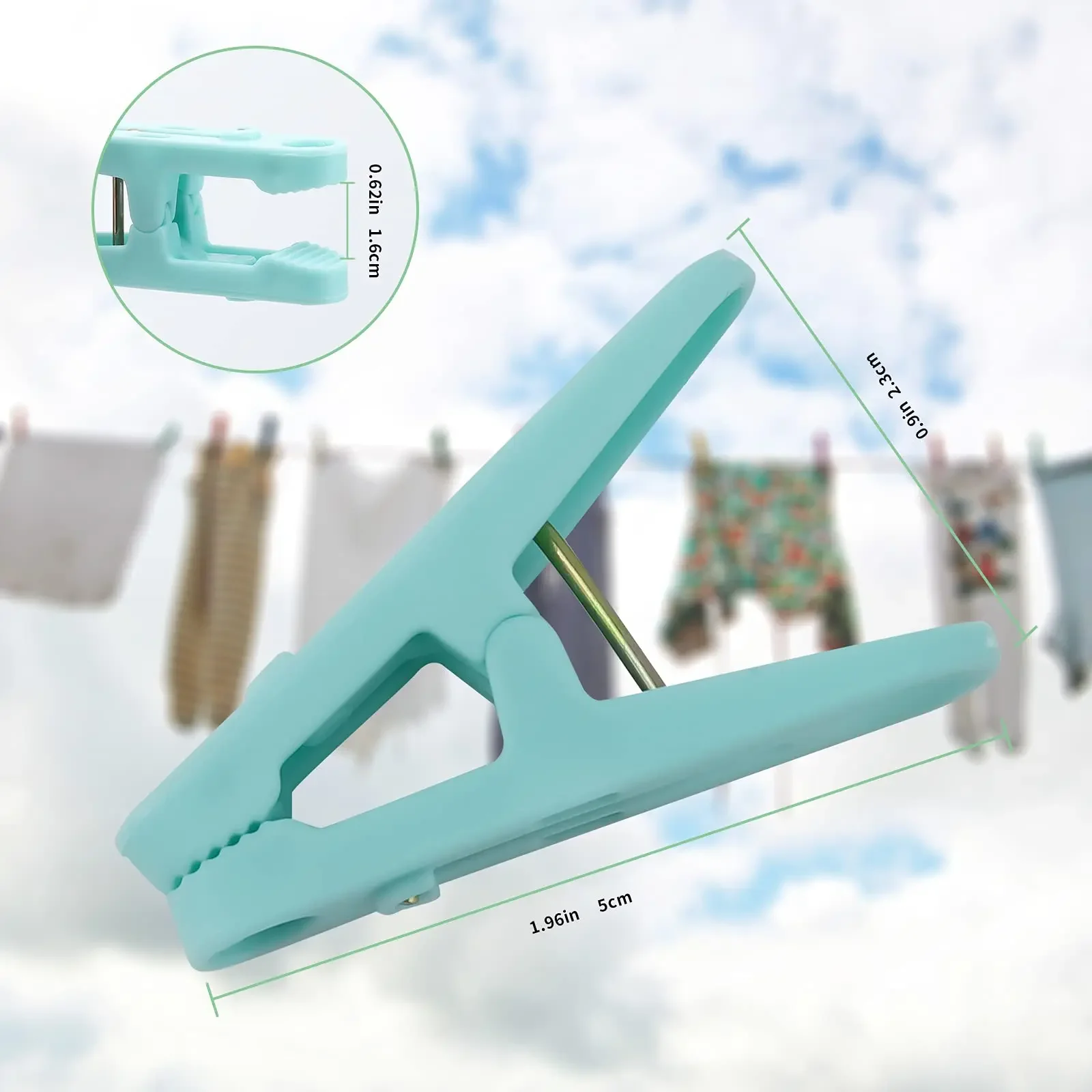 Description Picture 4 of itemPlastic Clothes Pins Laundry Clips, Colorful Clothespins,2 inch Small Clothes Pin with Clothespin Bag,Clothespins for Hanging