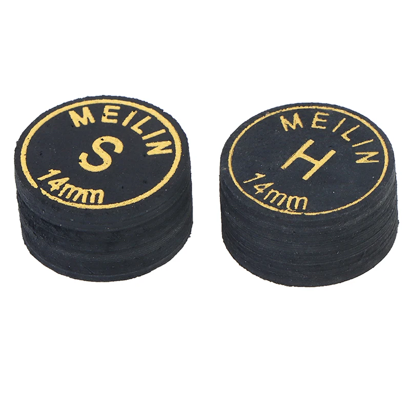 Billiard Heads 2 Pcs/lot 14mm Japanese Multi-Ply Heads Black Gold Professional Fancy Nine-Ball Cue Head Snooker Billiard Heads Hard Soft