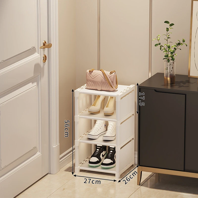 

Multi-Layer Stackable Shoe Cabinet Simple Shoes Storage Rack Space Saving Sneakers Organizer For Entry Wall Corner Shoes Shelf