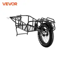 VEVOR Bike Cargo Trailer 70 lbs Load Capacity Heavy-Duty Bicycle Wagon Cart Compact Storage & Quick Release Structure 20" Wheels 1