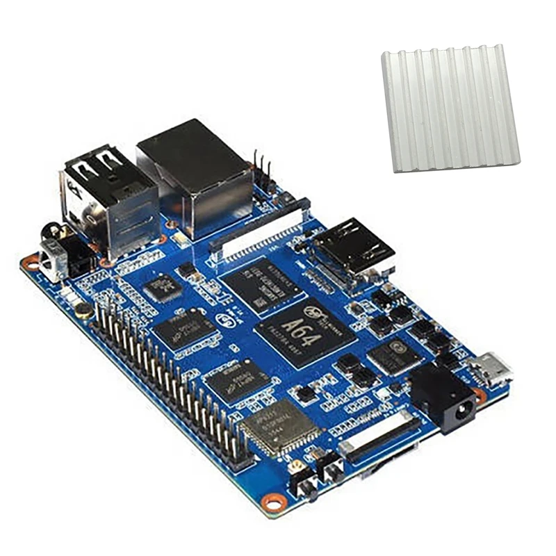 

For Banana Pi BPI M64 Open Source Hardware Board+Heat Sink 2G DDR3+8G EMMC Quad Core A64 64-Bit Motherboard