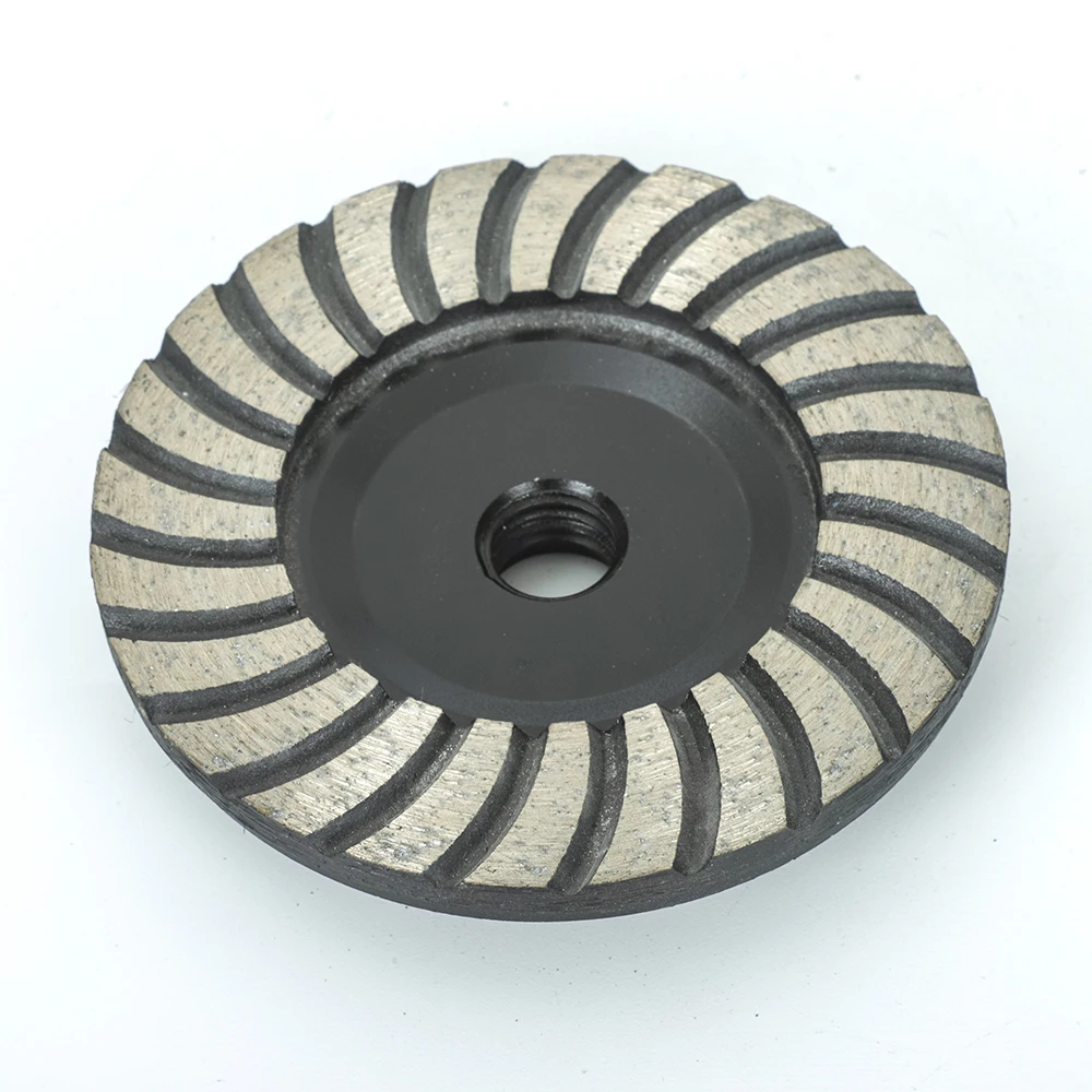 4“100mm M14 Screw Black Diamond Grinding Disc Angle Grinder Pad Stone Cement Concrete Floor