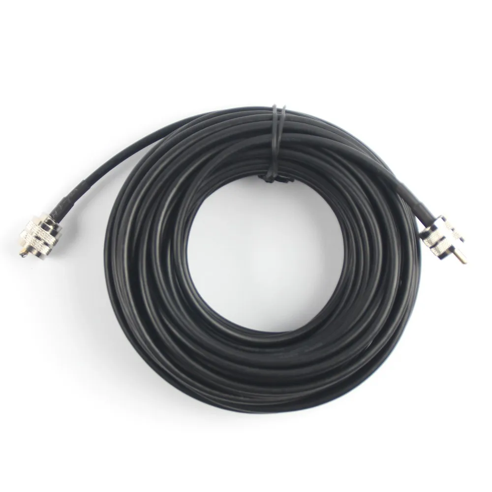 50ft RG58 Cable PL259 Male to PL-259 Male connector for RF COAXIAL Cable for Mobile Car CB Radio Antenna Extension