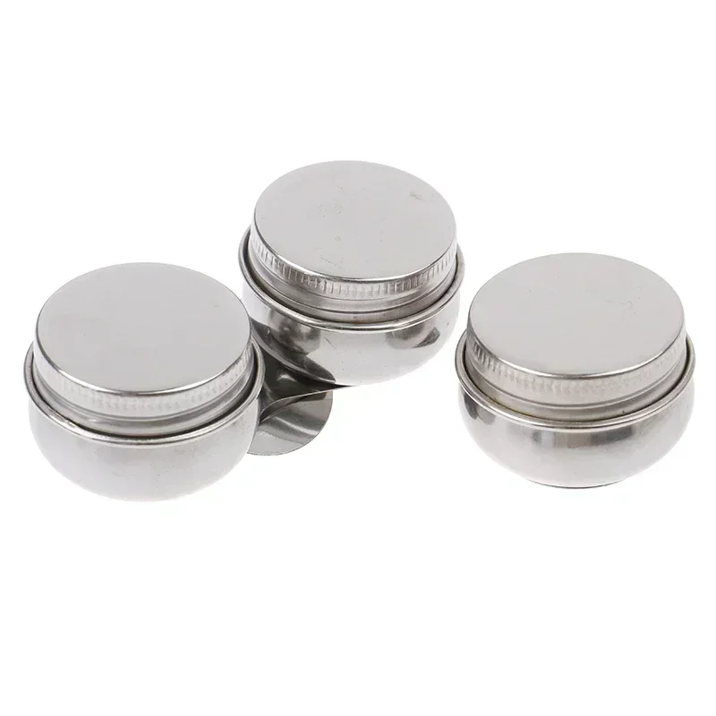 1개 스테인레스 스틸 드럼 페인팅 팔레트 유화 물감통 싱글/더블 홀 디퍼